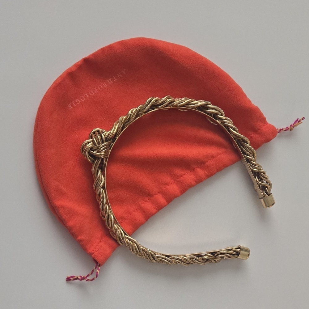 Anthropologie Gold Metal Headband